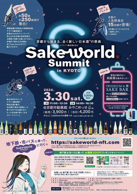 地下鉄・市バスに乗って、Sake World Summit in KYOTOに行くっ！
