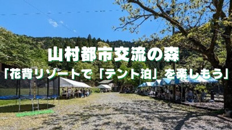 山村都市交流の森 「花背リゾートで「テント泊」を楽しもう」の開催