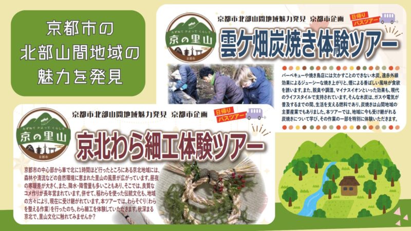 京の里山 炭焼き＆わら細工体験ツアーの開催～京都市北部山間地域・関係人口創出プログラム～